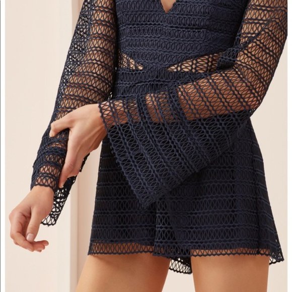 Keepsake All Night Romper in Navy - Picture 4 of 7